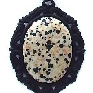 GASOLINE GLAMOUR DALMATION JASPER NECKLACE